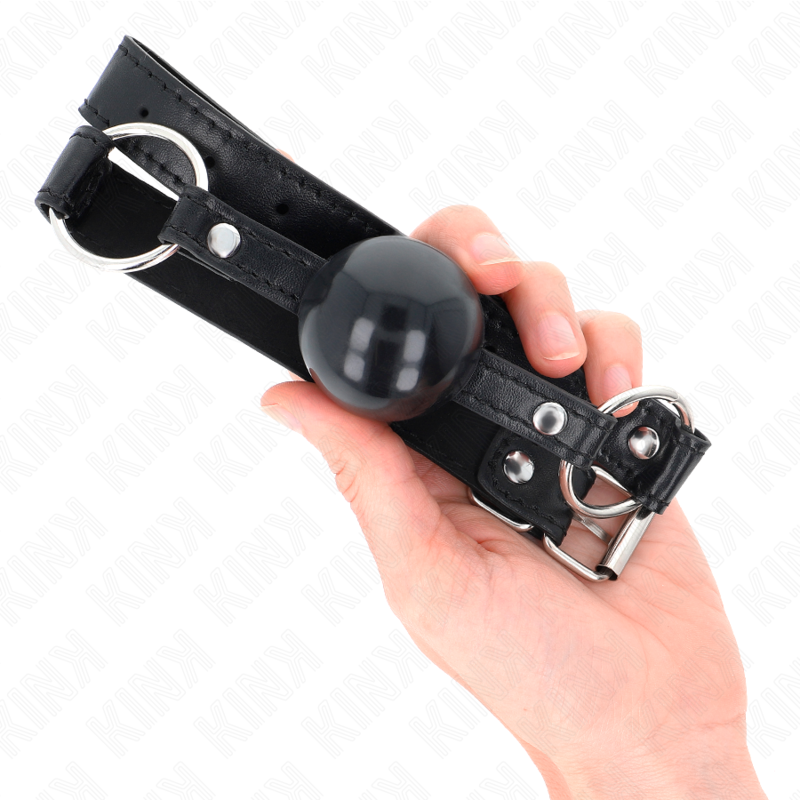 Bâillon BDSM Boule en TPE de 4 cm avec Sangle Ajustable - Kink