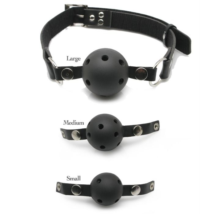 Bâillon Boule BDSM Évolutif 3 Tailles Interchangeables Respirant - Fetish Fantasy