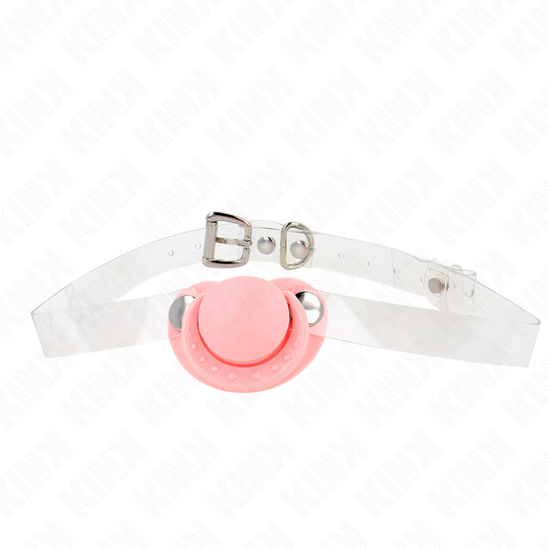 Bâillon Sucette BDSM Silicone Sangles Ajustables 43-60 cm - Kink