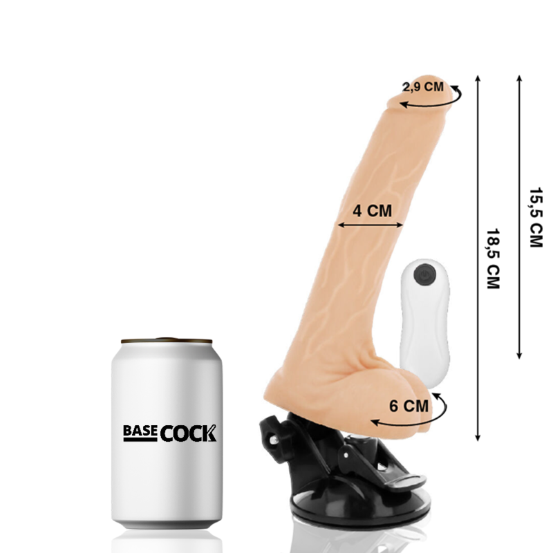 Gode ventouse Basecock — taille 21 cm