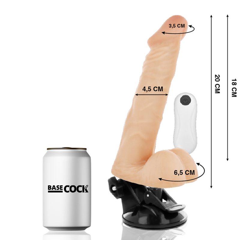 Télécommandé 21 cm et vibrant réaliste articulable — Basecock