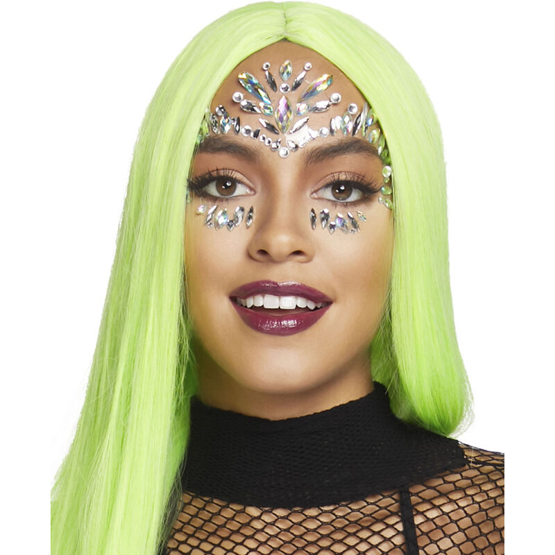 Bijou Adhésif Visage Iris Strass Irisés Sans Colle Réutilisable - Leg Avenue