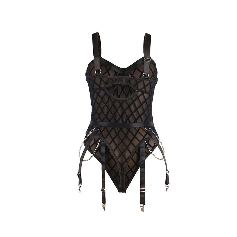 Body Chaînes Métalliques Porte-Jarretelles Nylon - Subblime