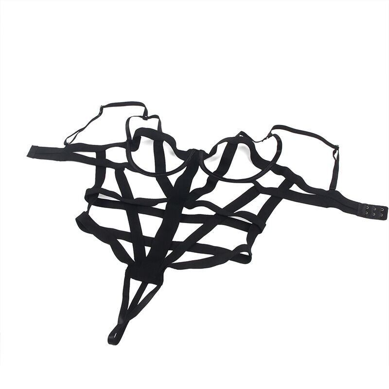 Body Sexy à Découpes Ouvertures Sangle Réglable Noir S/M - Subblime