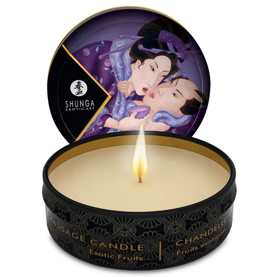Bougie de Massage Mini Caresse Présentoir 24 Unités 6 Arômes - Shunga