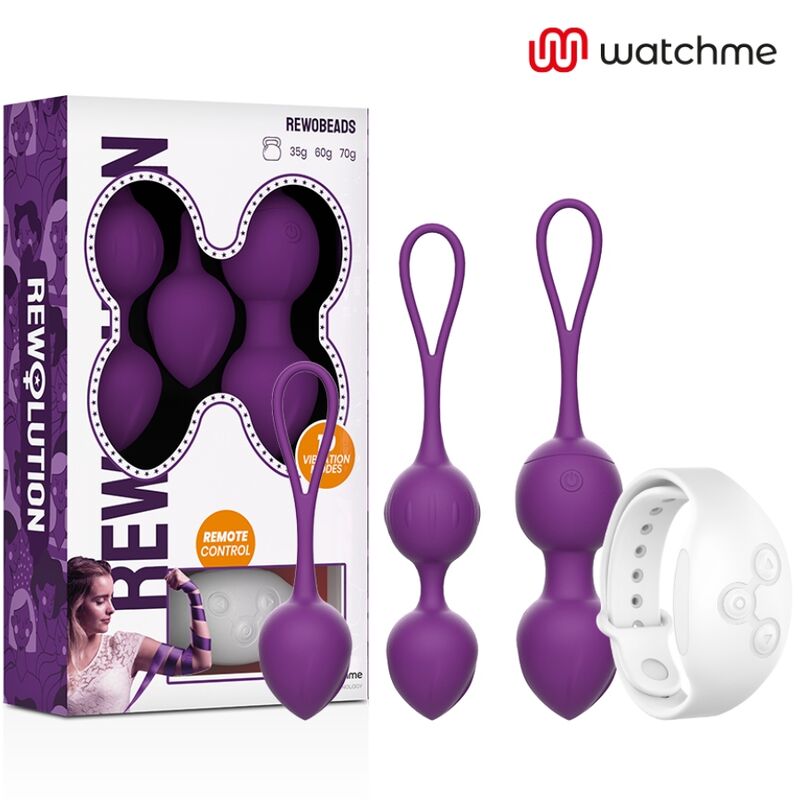 Boules de Geisha Vibrantes Rewobeads Télécommande WatchMe Rechargeable - Rewolution
