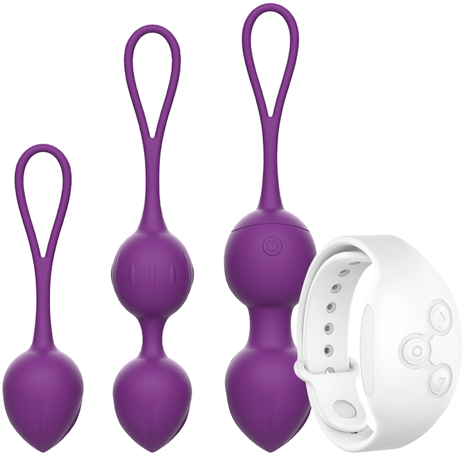 Boules de Geisha Vibrantes Rewobeads Télécommande WatchMe Rechargeable - Rewolution