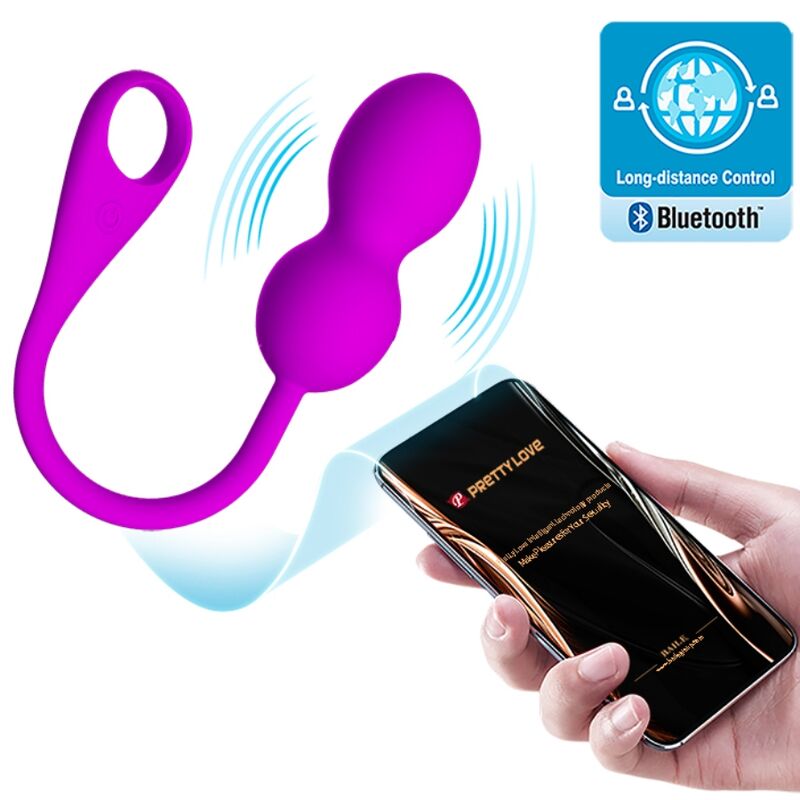 Boules de Kegel Vibrantes Elvira Connectées 12 Modes - Silicone - Pretty Love