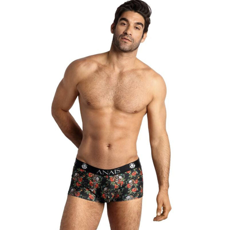 Boxer Homme Power Coupe Sportive Imprimé Roses & Têtes de Mort - Anais Men