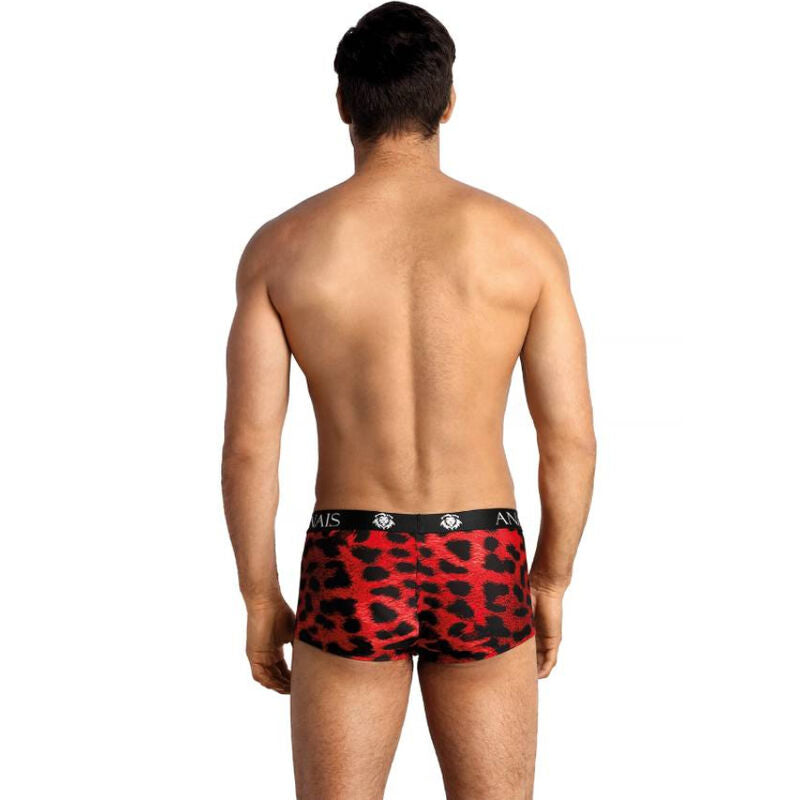 Boxer Homme Savage Microfibre Rouge Imprimé Animal Coupe Sportive - Anais Men