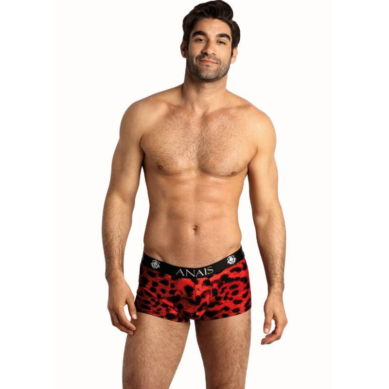 Boxer Homme Savage Microfibre Rouge Imprimé Animal Coupe Sportive - Anais Men