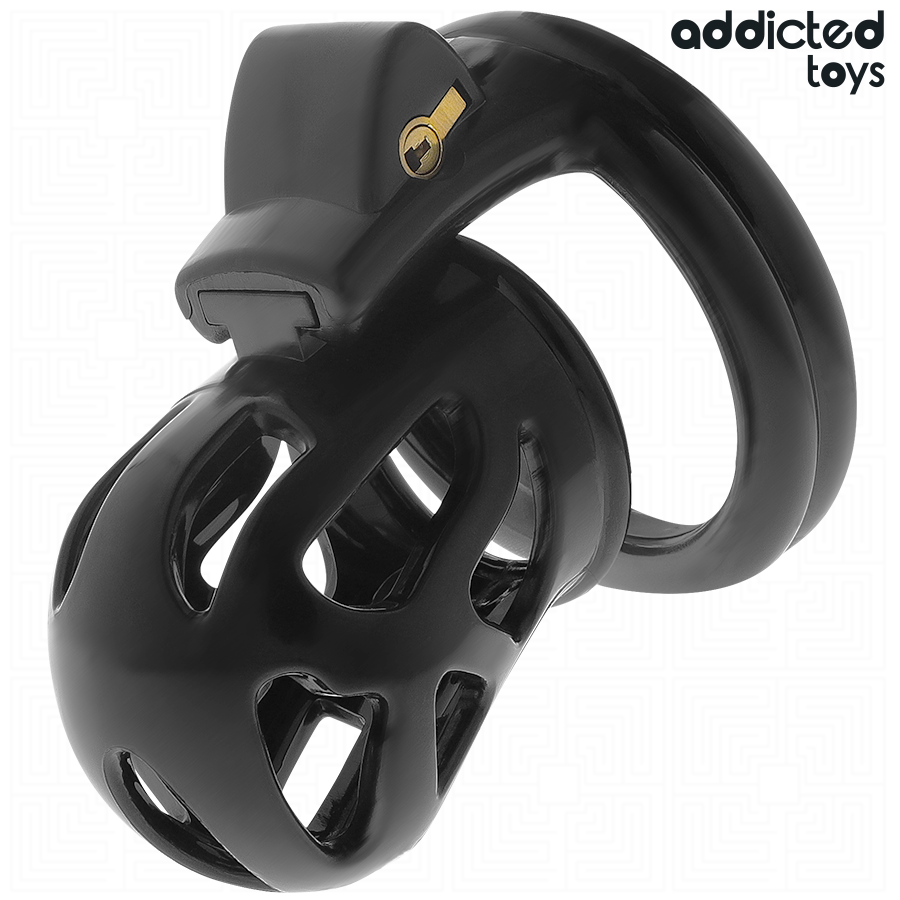 Cage de Chasteté Locked Silencieuse 4 Anneaux Verrouillable - Addicted Toys