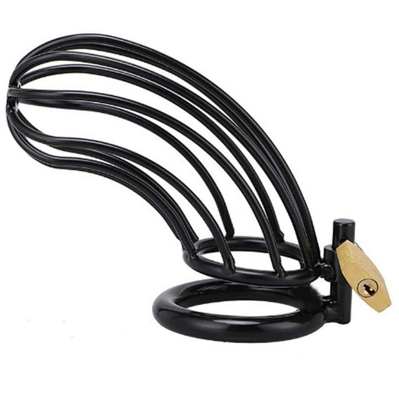 Cage de Chasteté Oiseau Acier Inoxydable 3 Anneaux Cadenas - Metal Hard