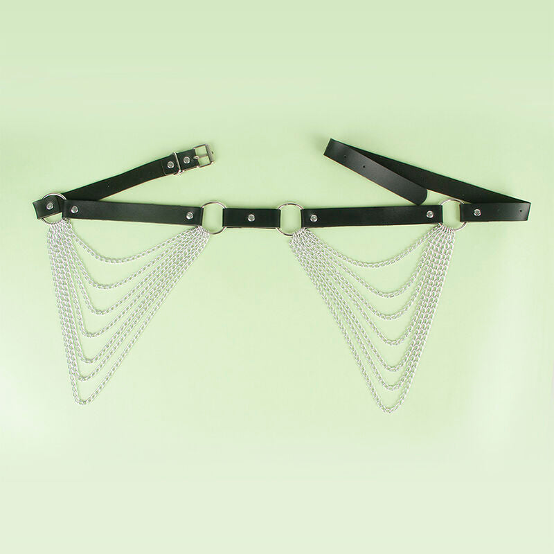 Ceinture Chaîne Cuir Noir Lingerie Sexy Taille Unique - Subblime