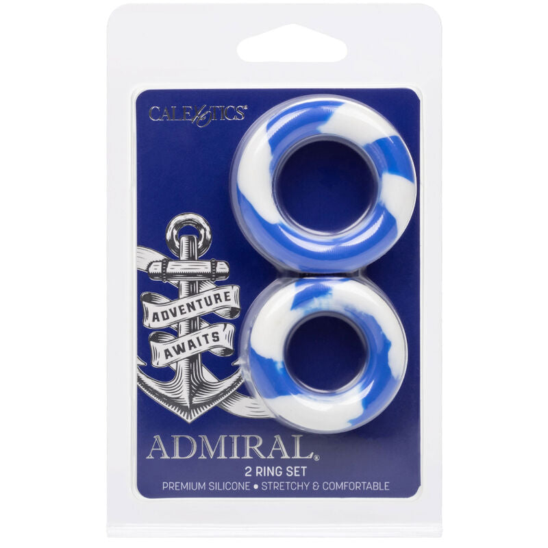 Cockring Admiral Ensemble 2 Anneaux Pénis Silicone Extensibles - CalExotics