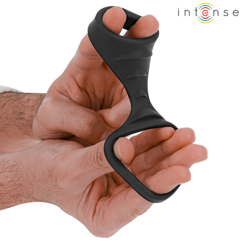 Cockring Double Theo Silicone Pénis et Testicules - Intense