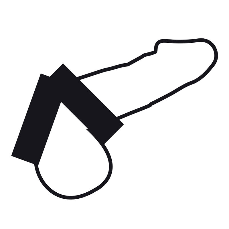 Cockring Duo Pénis et Testicules TPR Souple Extensible - Darkness