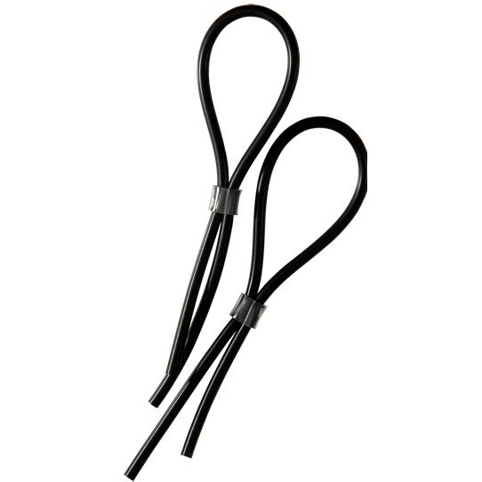 Cockring Électrostimulation ElectraLoops Caoutchouc Réglable Lot de 2 - Electrastim