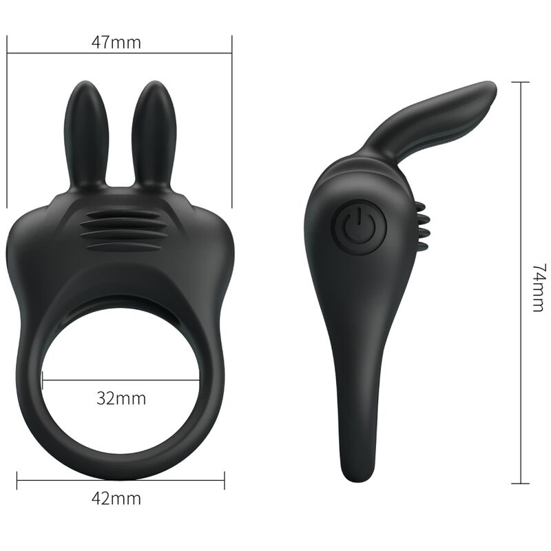 Cockring Vibrant Davion Stimulateur Clitoridien Lapin - Pretty Love