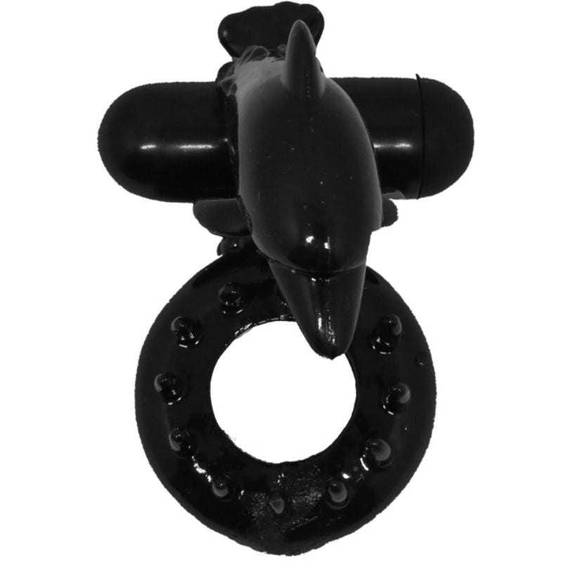 Cockring Vibrant Delfin Stimulateur Clitoridien Dauphin Noir - Baile