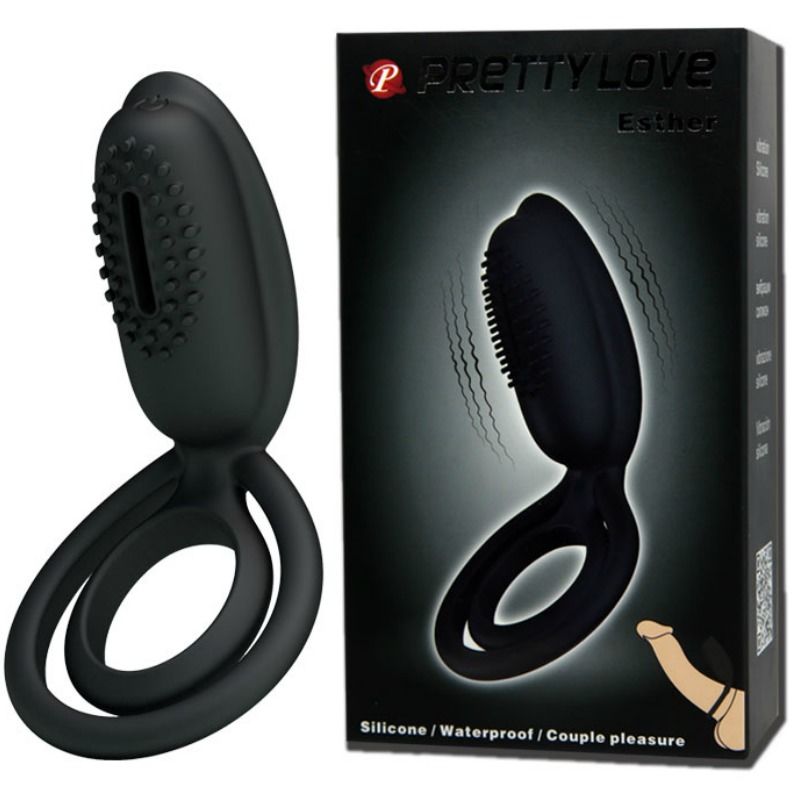 Cockring Vibrant Esther Silicone Stimulateur Clitoridien - Pretty Love