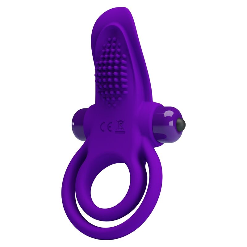 Cockring Vibrant Silicone 10 Modes Rechargeable Violet - Pretty Love