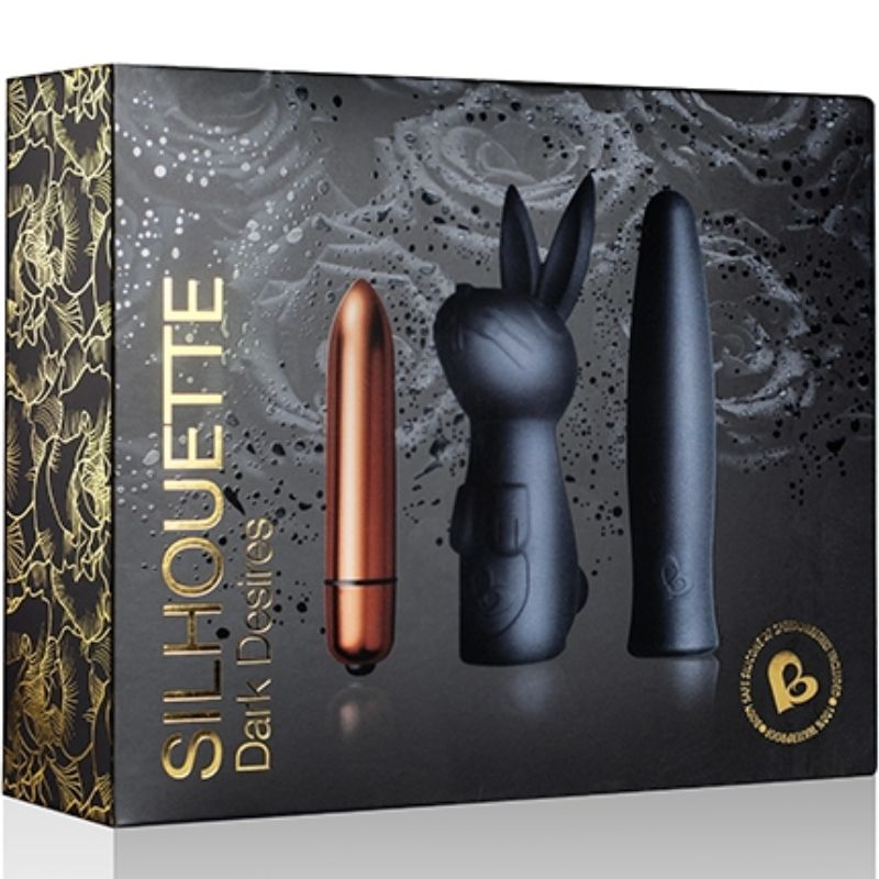 Coffret Stimulateur Silhouette Dark Désir Œuf Vibrant 7 Modes Silicone - Rocks-Off