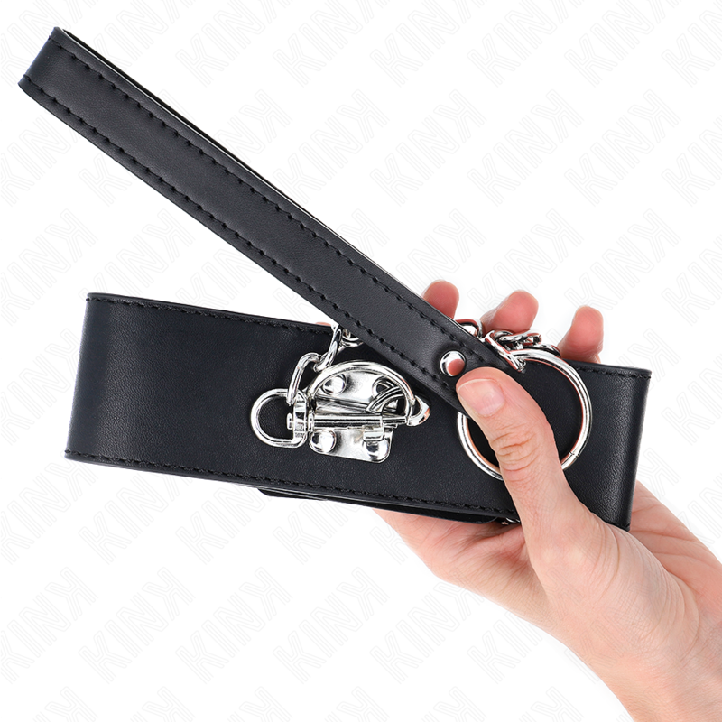Collier BDSM Basic avec Laisse 65 cm Réglable - Kink