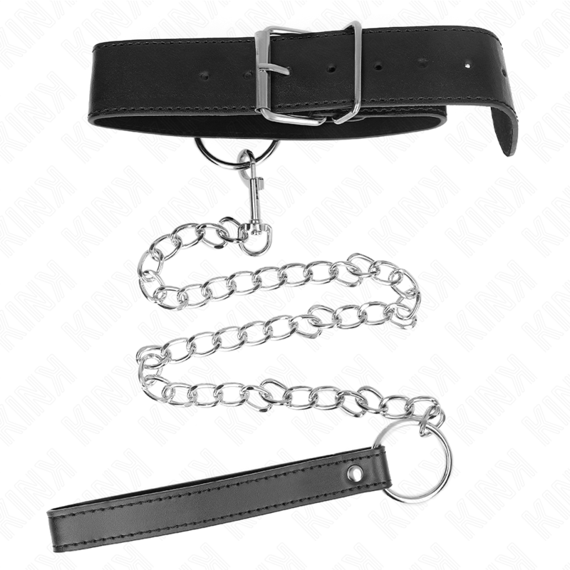 Collier BDSM Basic avec Laisse Réglable 36-43 cm - Kink