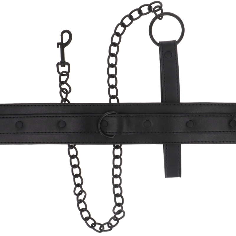 Collier BDSM Cuir Vegan Réglable Boucle Robuste - Intense