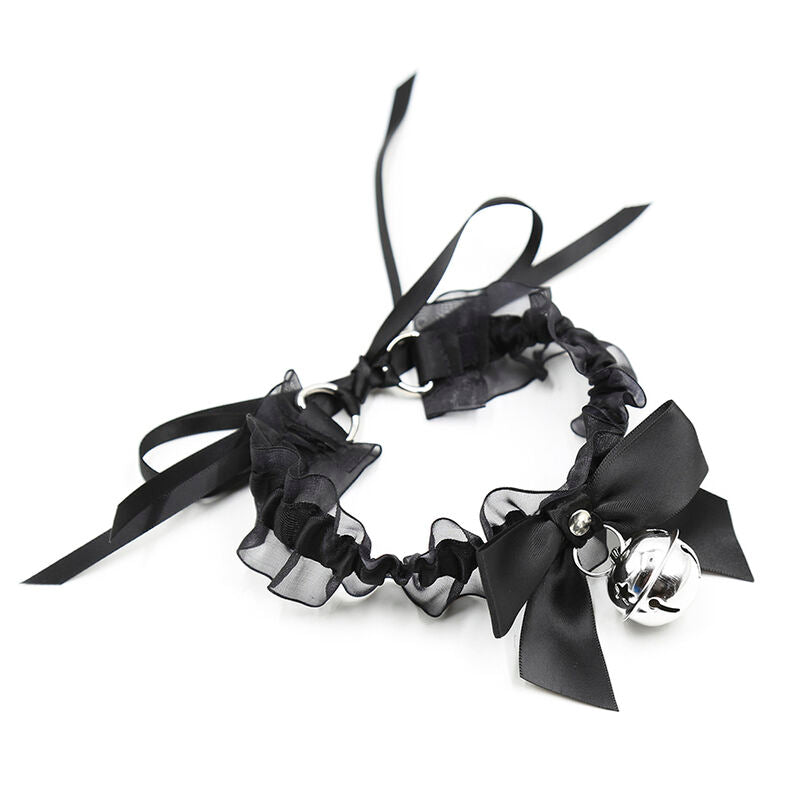 Collier BDSM Fétichiste Dentelle avec Clochette - Ohmama
