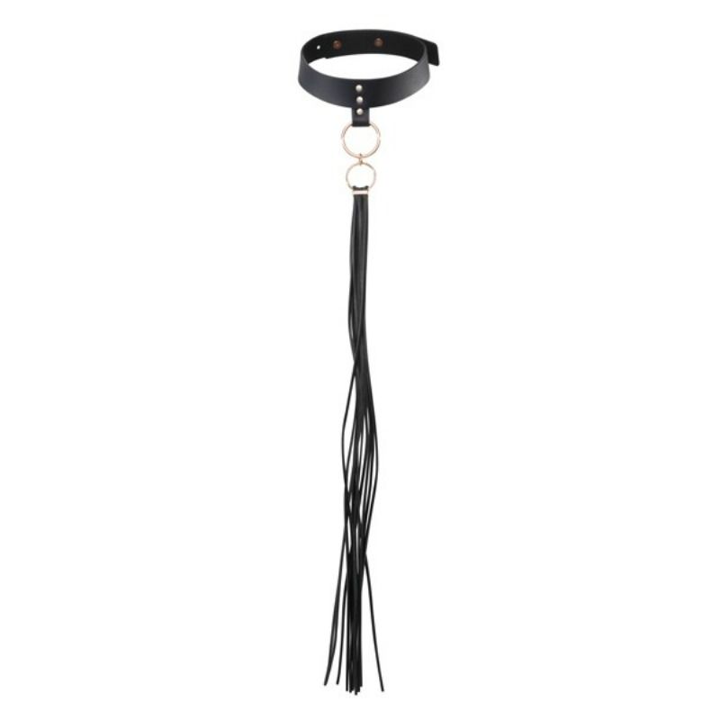Collier Choker BDSM Maze à Pampilles Double Usage Vegan - Bijoux Indiscrets