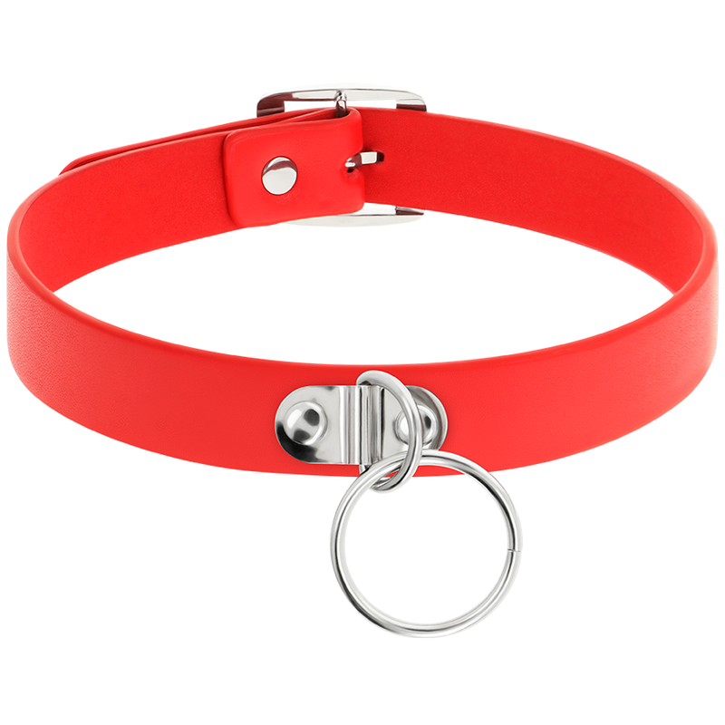 Collier Fétichiste Cuir Vegan Réglable Sans Nickel - Coquette Chic Desire