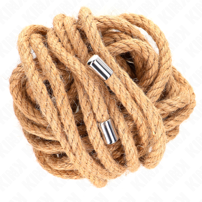 Corde de Bondage Chanvre Naturel Tête Métallique - Kink Rope Arts