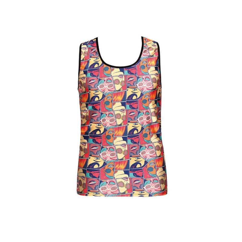 Débardeur Homme Sexy Comics Résille Tissu Stretch 2 Tailles - Anais Men