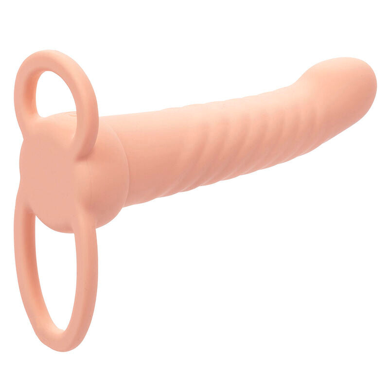 Double Pénétrateur Nervuré Rechargeable 10 Vibrations Silicone IPX7 - CalExotics