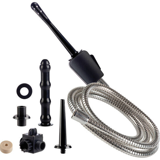 Douche Anale de Voyage Advanced Tuyau Flexible 1,75 m 3 Embouts - CalExotics
