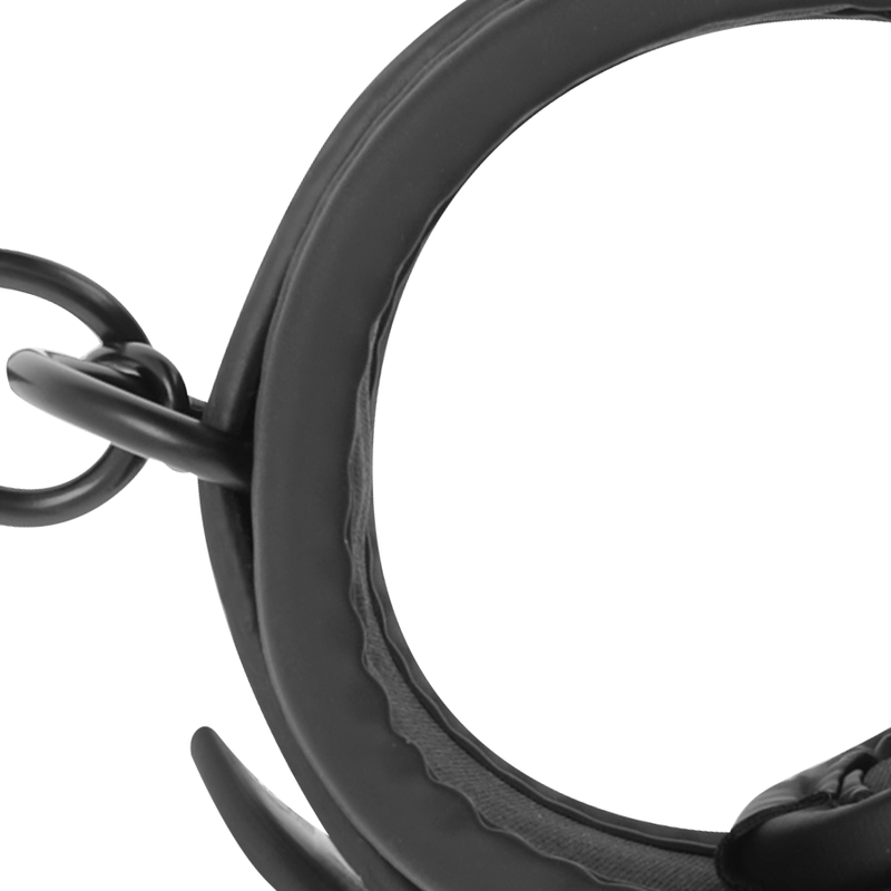 Ensemble Menottes Poignets Chevilles Cuir Vegan Doublure Néoprène - Fetish Submissive