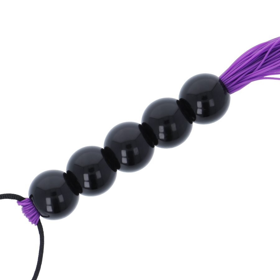 Fouet de Bondage BDSM Lilas Poignée Ergonomique 45 cm - Darkness