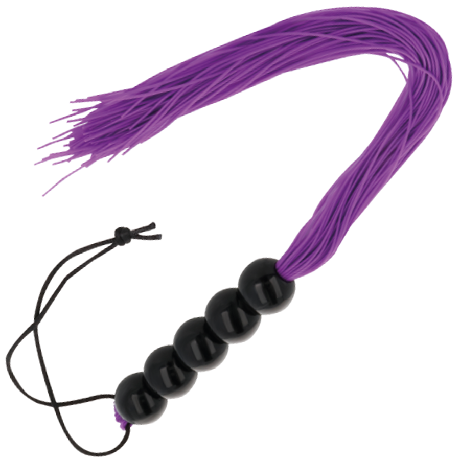 Fouet de Bondage BDSM Lilas Poignée Ergonomique 45 cm - Darkness