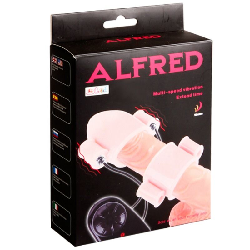 Gaine à Pénis Vibrante Alfred 2 Manchons avec Œufs Vibrants - Baile