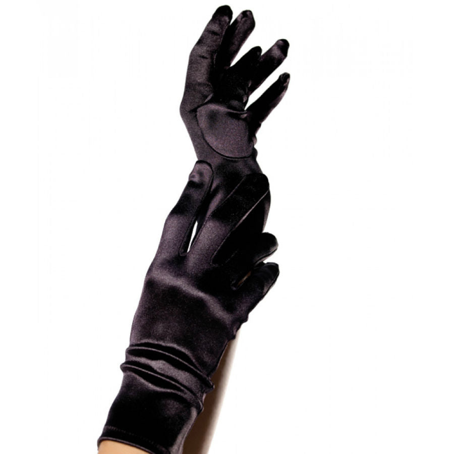Gants Courts Satin Brillant Élastiques - Polyamide - Leg Avenue