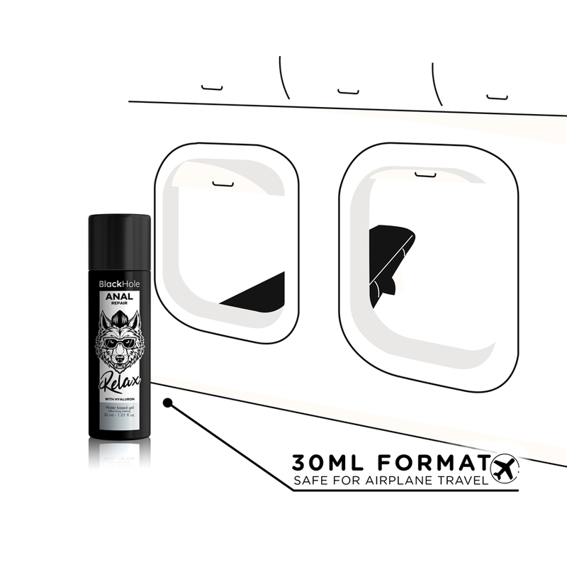 Gel Lubrifiant Anal Black Hole Repair - Relaxant Base Eau à l'Hyaluron