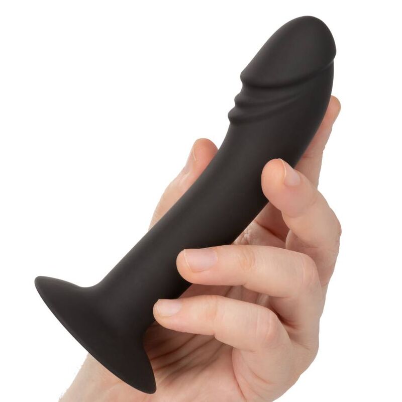 Gode Anal Courbé Stud Silicone Ventouse Base Évasée - CalExotics