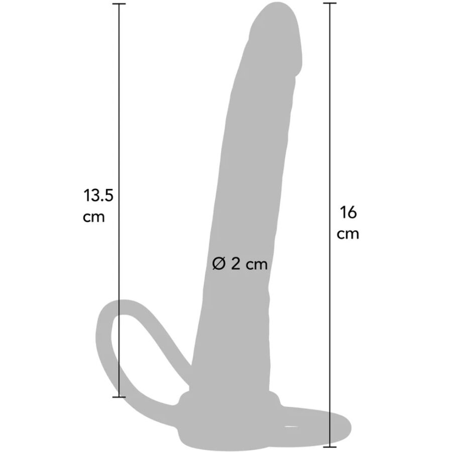 Gode Anal Double Double Trouble Silicone 16 cm Poignées - Get Real