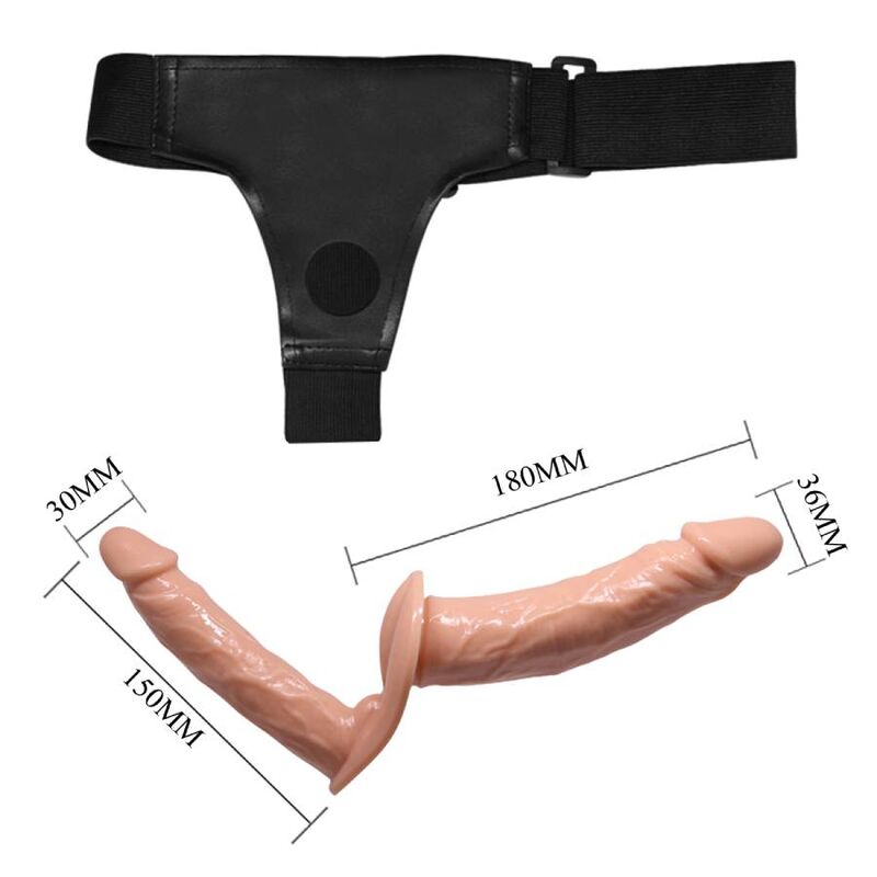 Gode Ceinture Double Pénétration Harnais Réglable Texturé - Baile