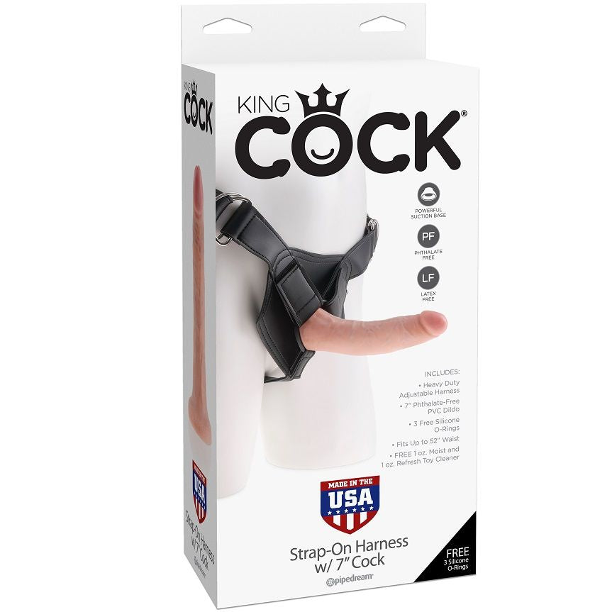 Gode Ceinture Réaliste 15 cm Harnais Inclus Ventouse Amovible - King Cock
