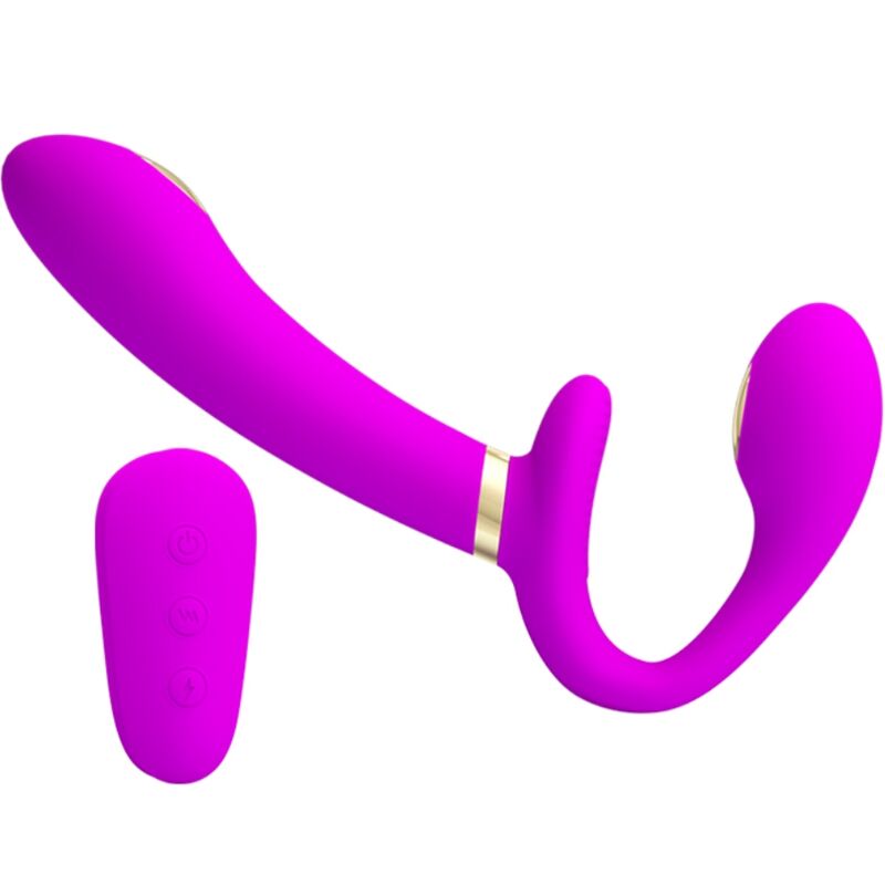 Gode Ceinture Sans Harnais Thunderbird Vibrant Électrostimulation Télécommande - Pretty Love