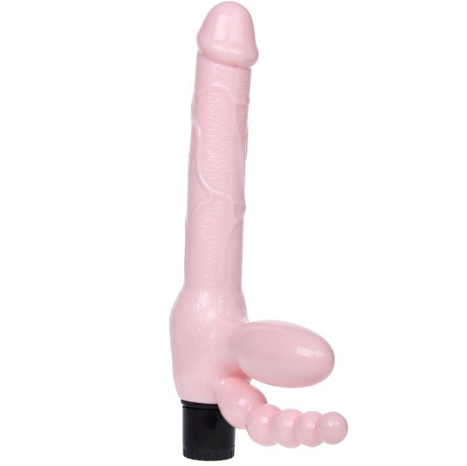 Gode Ceinture Sans Sangle Vibrant avec Stimulation Anale 25,4 cm - Baile