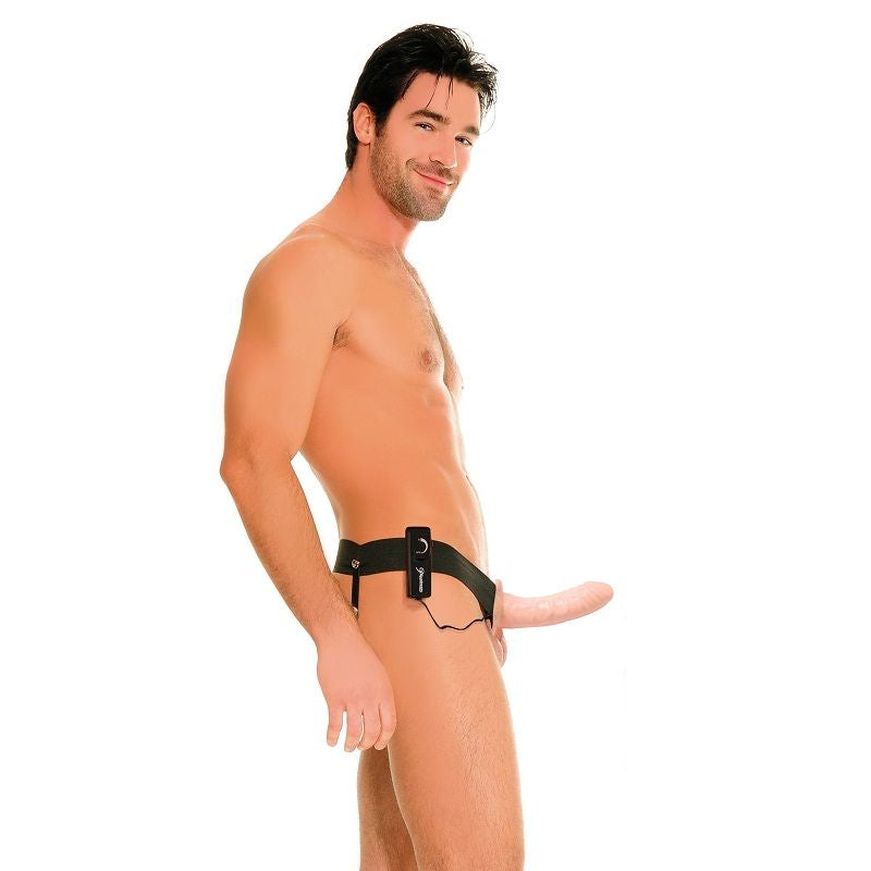 Gode Ceinture Vibrant Creux Hommes & Femmes Naturel 14cm - Fetish Fantasy
